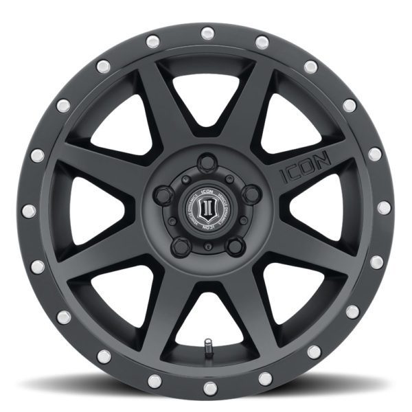 TUNDRA (17×8.50) 4 x REBOUND SATIN BLACK SIX SPEED 5×150 +25 Offset