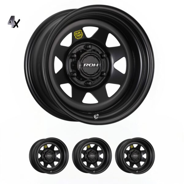 Prado 250 (17X8) 4x Blak Trak Steel wheels (6/139) +30