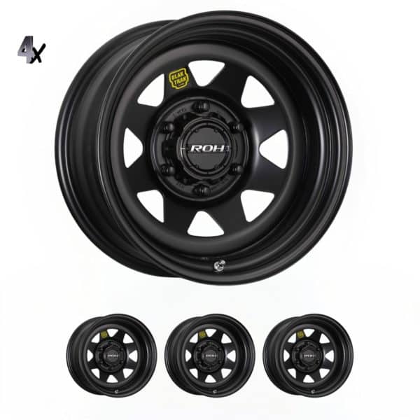 RANGER/EVEREST (17X9) 4x Blak Trak Steel wheels (6/139.7) +35 OFFSET