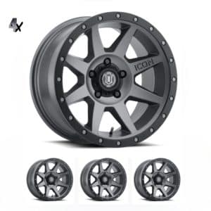LC100/LC200/LX470/LX570 (17×8.50) 4 x REBOUND TITANIUM SIX SPEED 5×150 +25 Offset