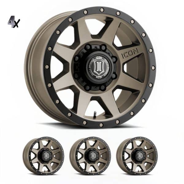 SILVERADO/SUBURBAN/SIERRA 2500HD (17×8.50) 4 x BRONZE REBOUND HD 8×6.5 +13 OFFSET