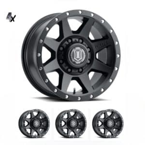SILVERADO/SUBURBAN/SIERRA 2500HD (18×9) 4 x REBOUND HD SATIN BLACK 8×180 +12 OFFSET