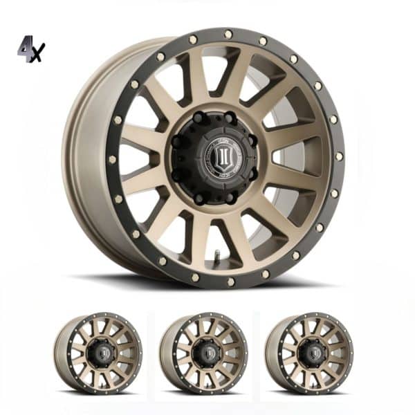 SILVERADO/SUBURBAN/SIERRA 2500HD (18×9) 4 x COMPRESSION BRONZE 8×180 +12 OFFSET