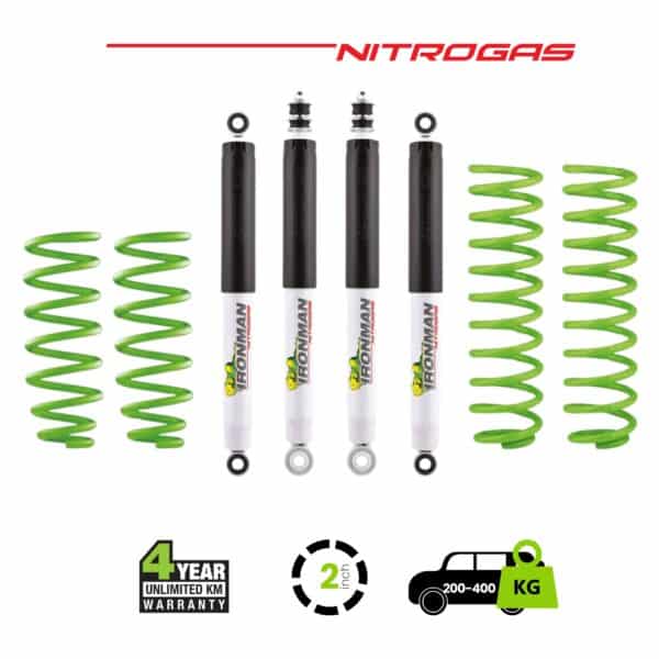 Jimny 2019+  Nitrogas Suspension Kit – 200-400 Heavy