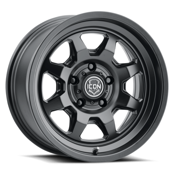 (17×8.5) 4x NUEVO SATIN BLACK 6×5.5 (0 OFFSET)